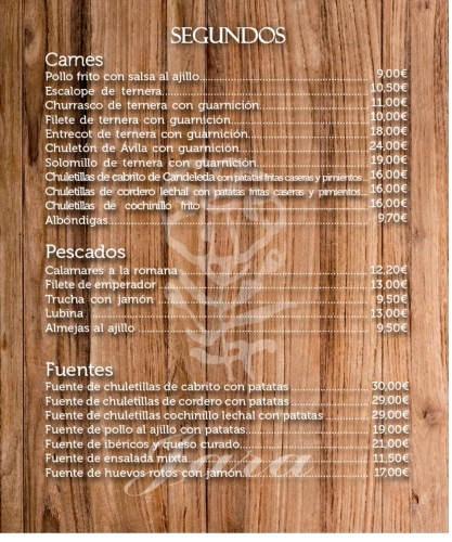 Raciones y tapas Restaurante Mesón Jara Candeleda